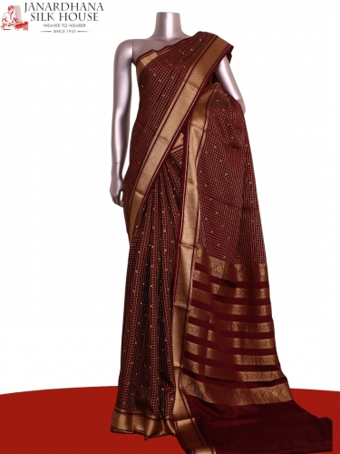 Pure Mysore Crepe Silk Saree